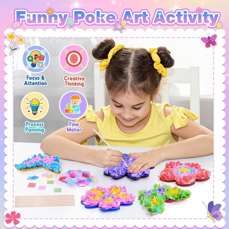 DIY Flower Bouquet Art Kit for Ages 4-12 - Birthday Gift