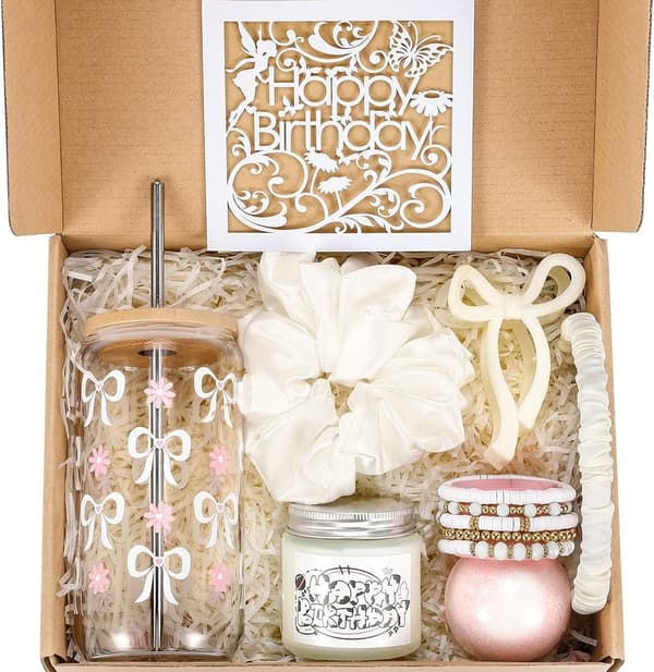 Charming Birthday Gift Box Set for Women with 8 Cute Items