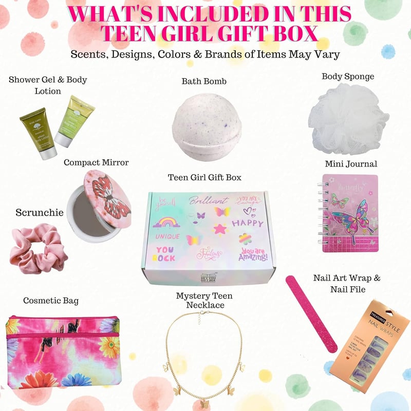 Trendy Teen Girl Gift Set - Birthday & Get Well Soon Package