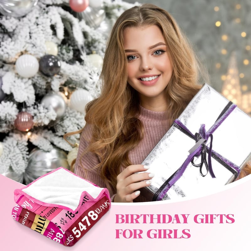 15th Birthday Blanket Gift for Girls - 50