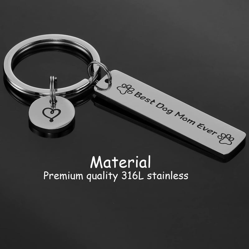 Dog Mom Keychain - Best Gift for Animal Lovers