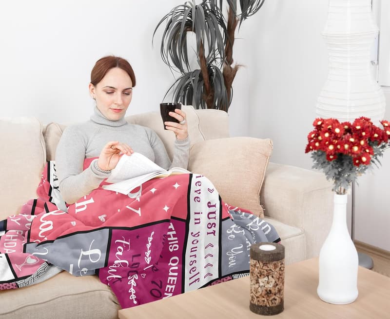 70th Birthday Blanket for Women, 50