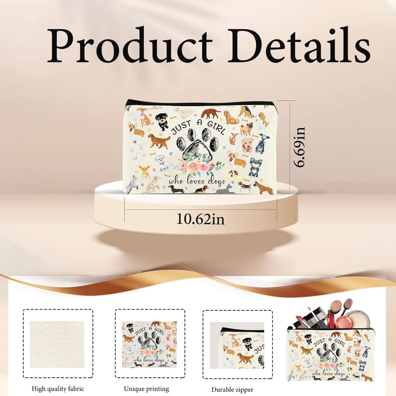 Dog Lover Reusable Grocery Bag - Cute Birthday Gift for Women