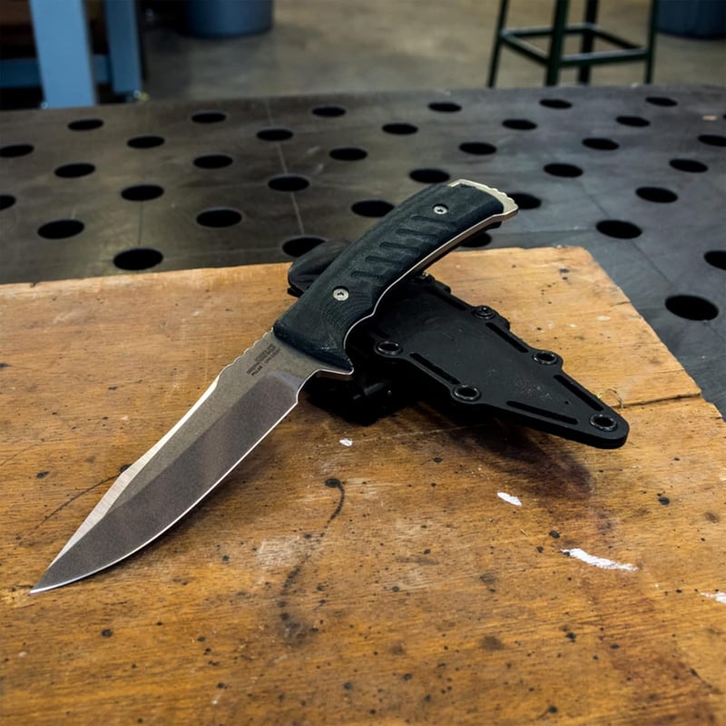 Survival Knife - 5-Inch S35VN Steel Blade, Micarta Handle