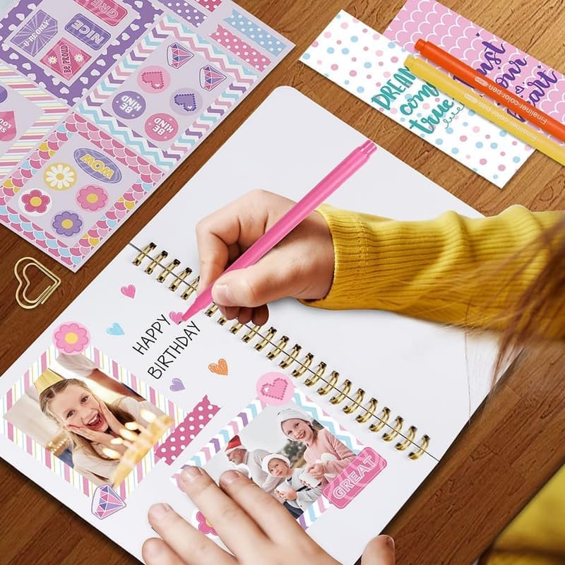 DIY Journal Kit for Tween & Teen Girls - Art & Scrapbook Supplies