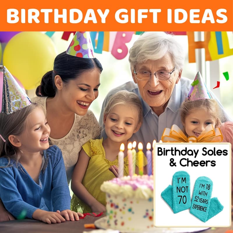 70th Birthday Socks for Women - Fun Gift Idea