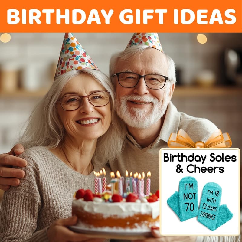 70th Birthday Socks for Women - Fun Gift Idea