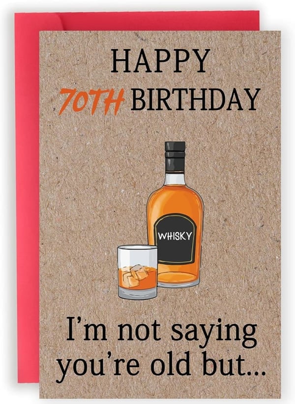 70th Birthday Gifts: Funny Cards & Unique Decorations for All