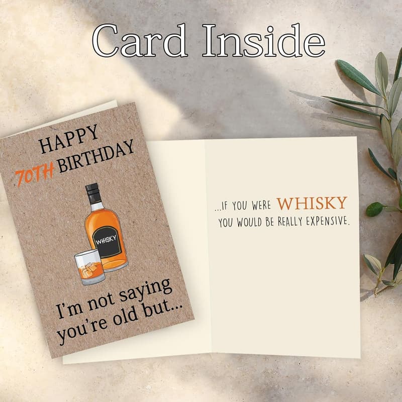 70th Birthday Gifts: Funny Cards & Unique Decorations for All