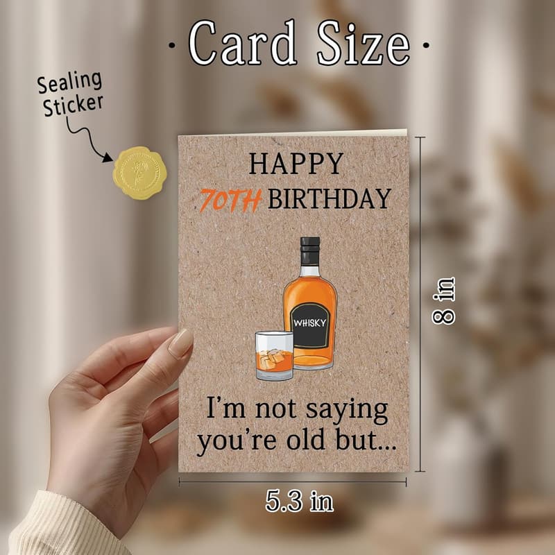 70th Birthday Gifts: Funny Cards & Unique Decorations for All