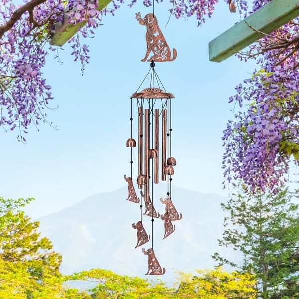 Outdoor Dog Wind Chimes - Memorial Gift for Dog Lovers