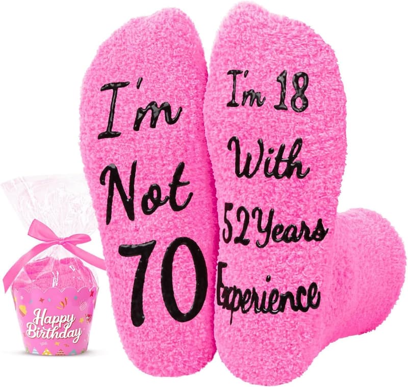 70th Birthday Gift Socks for Grandma