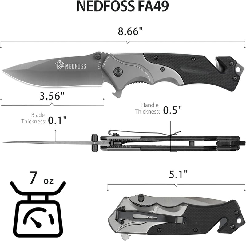 Multi-Tool Pocket Knife for Men - 4-in-1 Survival Tool