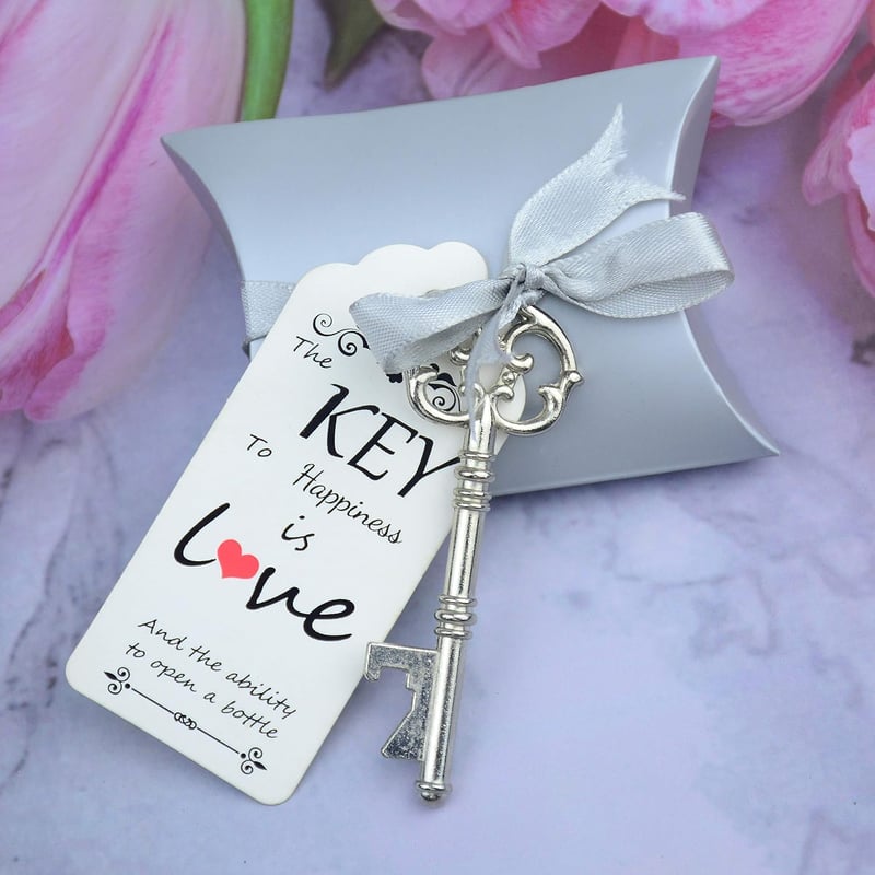 Vintage Skeleton Key Bottle Openers Wedding Favor Set (50pcs)