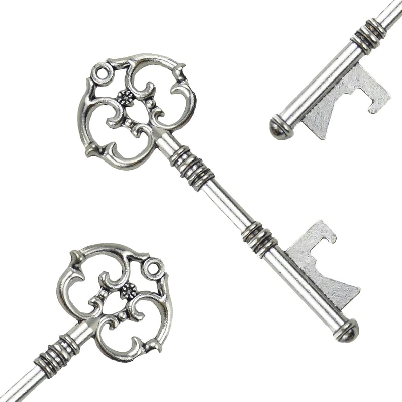 Vintage Skeleton Key Bottle Openers Wedding Favor Set (50pcs)