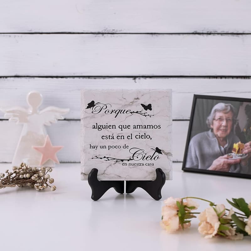 Sympathy Home Decor Sign - Spanish Religious Gift for Loss