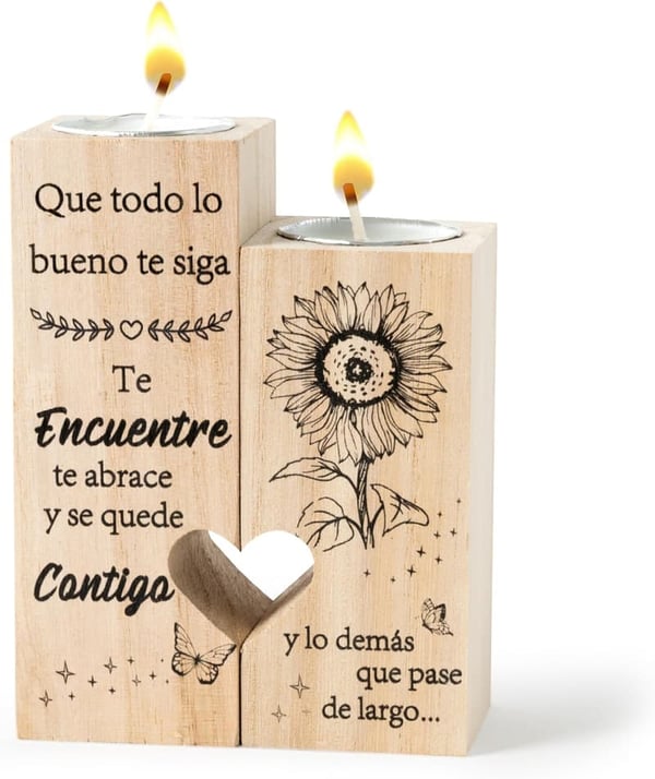Mother’s Day Wooden Heart Candle Holders for Women