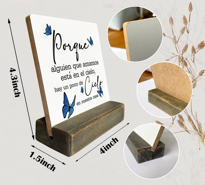 Sympathy Gift Wood Plaque with Stand - Comfort for Loved Ones