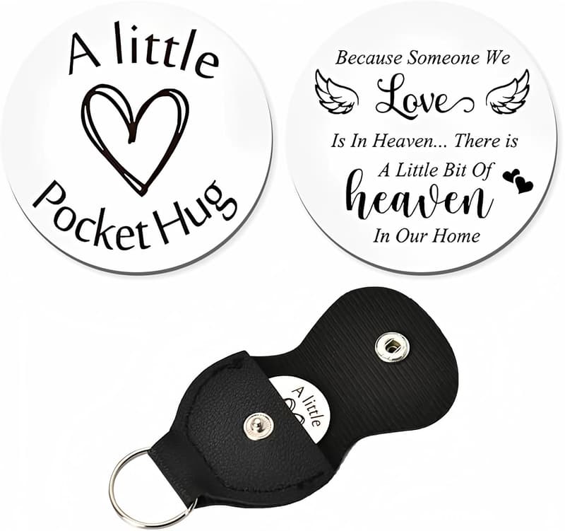 Sympathy Remembrance Pocket Hug Keychain for Loss of Loved One