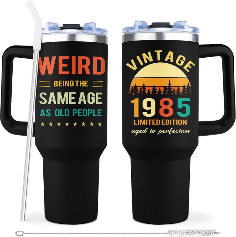 40th Birthday Tumbler 40oz - Cool Gift for Him/Her