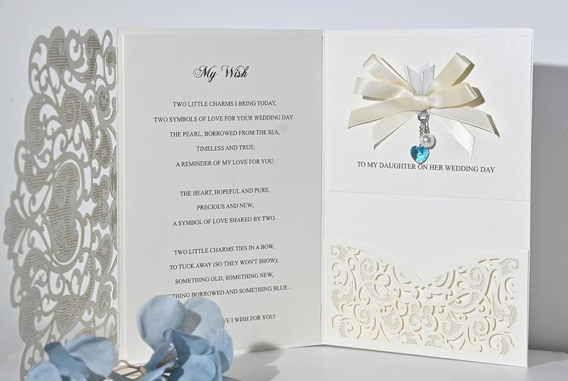 Wedding Day Gift for Daughter - Something Blue Bouquet Charm