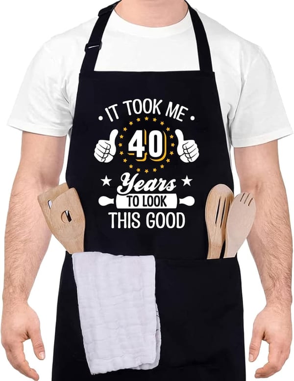 40th/60th Birthday Funny Apron Gift for Him/Her
