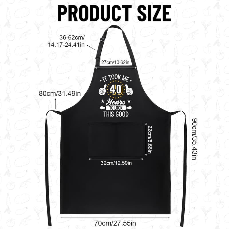40th/60th Birthday Funny Apron Gift for Him/Her