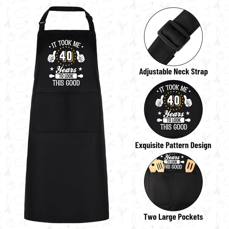 40th/60th Birthday Funny Apron Gift for Him/Her