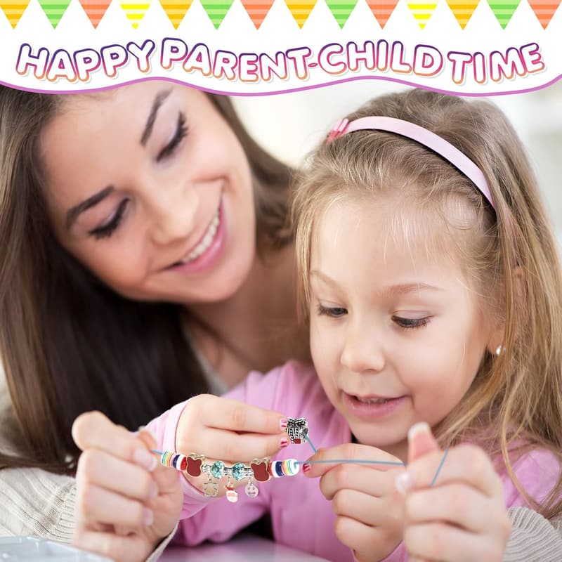 Unicorn Charm Bracelet Making Kit for Creative Girls 8-12