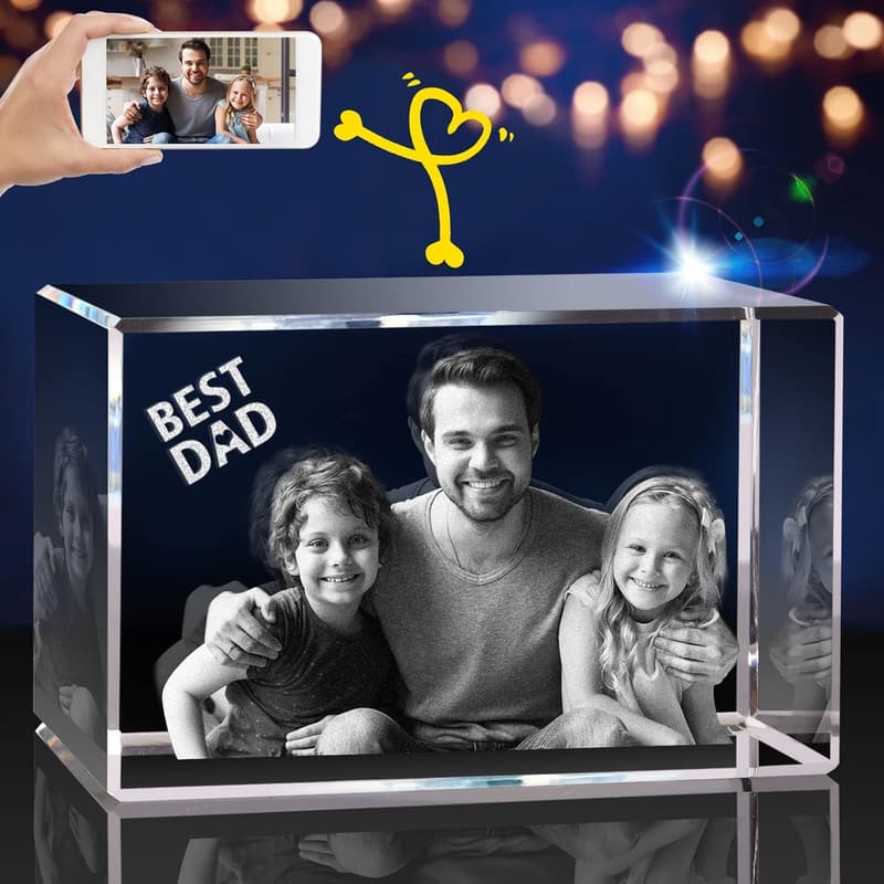 Customized 3D Crystal Photo Gift for Wife – Perfect for Any Occasion