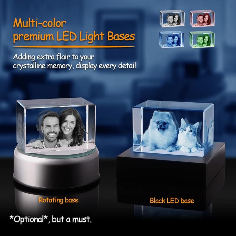 Customized 3D Crystal Photo Gift for Wife – Perfect for Any Occasion