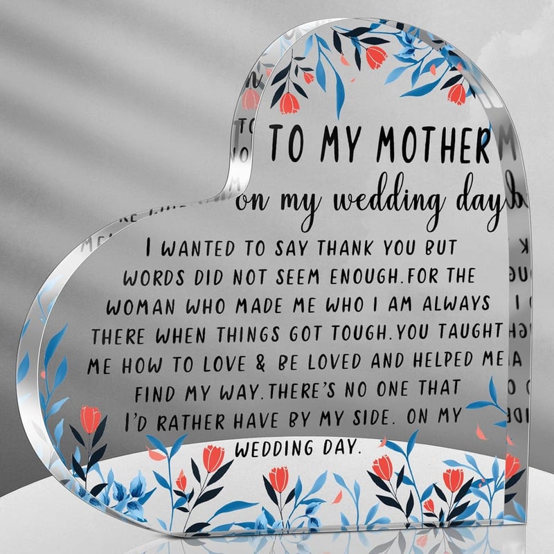 Mother of the Bride Acrylic Heart Keepsake Gift