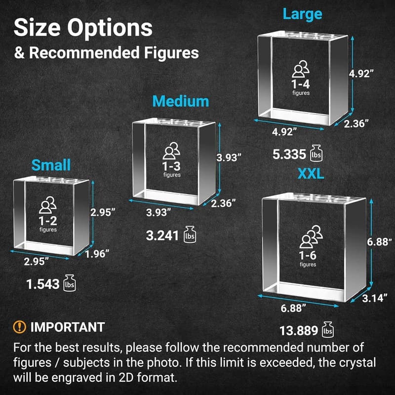 Personalized 3D Crystal Photo - Ideal Mother's Day Gift for Mom