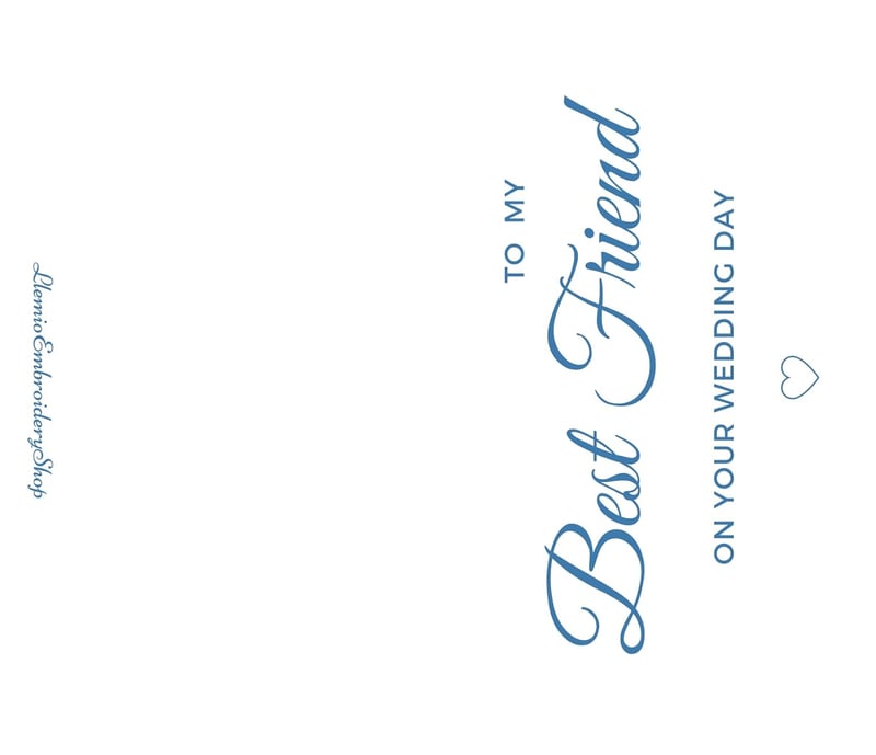 Embroidered Blue Handkerchief - Bride Gift from Maid of Honor