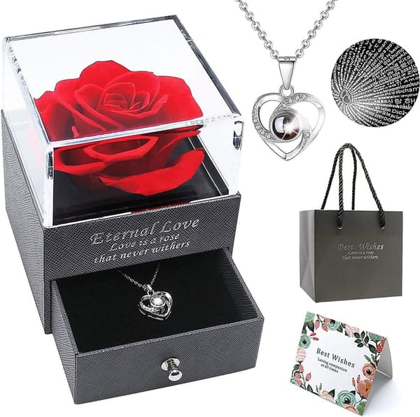 Valentine's Day Preserved Rose with 