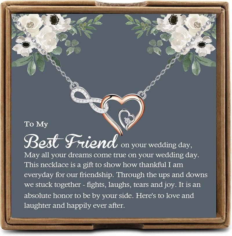 Best Friend Necklace for Wedding Day Gift from Maid of Honor
