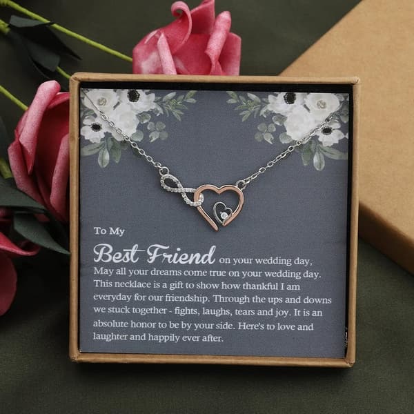 Best Friend Necklace for Wedding Day Gift from Maid of Honor