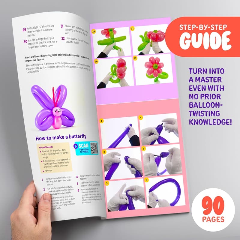 Birthday Balloon Animal Twisting Kit for Kids Ages 8-12
