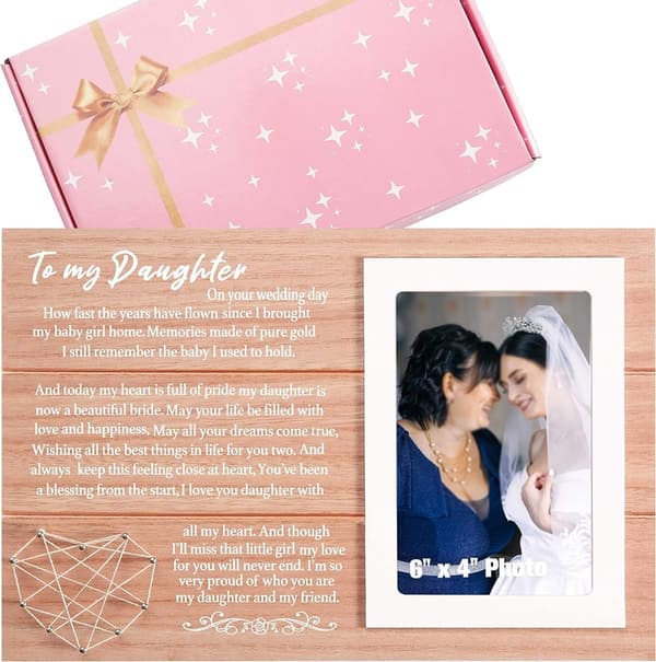 Wedding Day Photo Frame Gift from Mother to Daughter