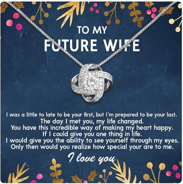 Valentine's Gift: Elegant Heartfelt Necklace for Future Wife