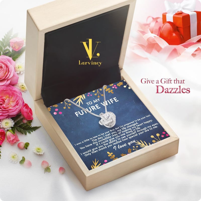 Valentine's Gift: Elegant Heartfelt Necklace for Future Wife
