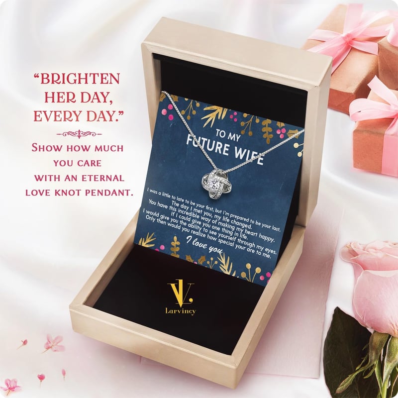 Valentine's Gift: Elegant Heartfelt Necklace for Future Wife