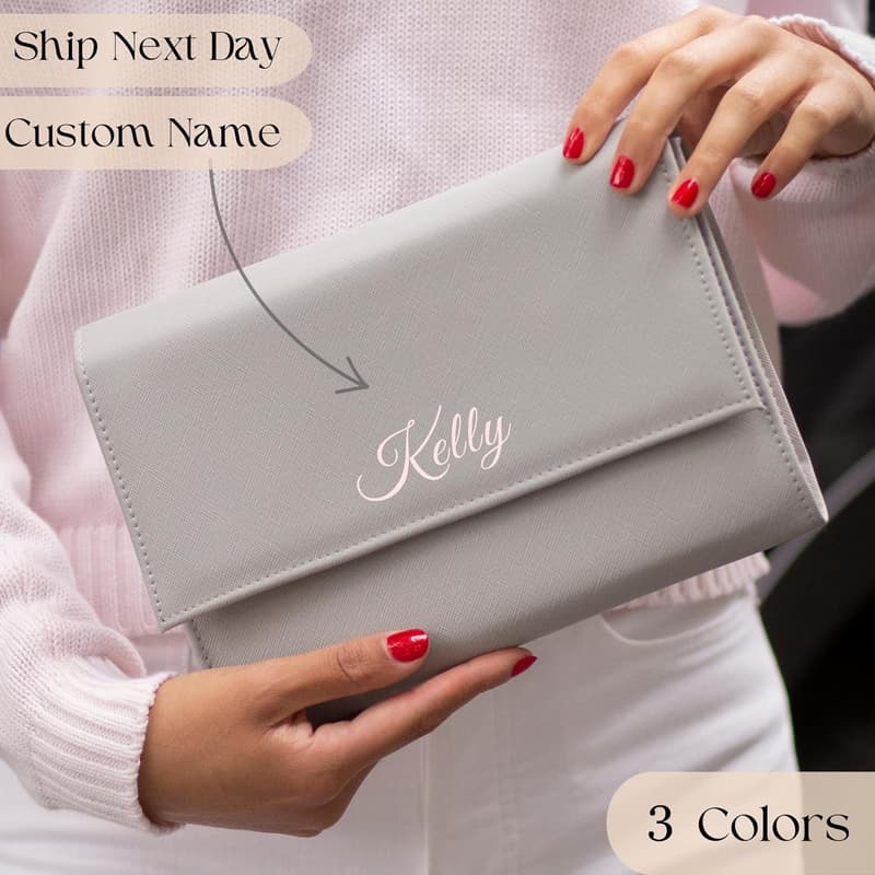 Personalized Travel Jewelry Organizer for Women