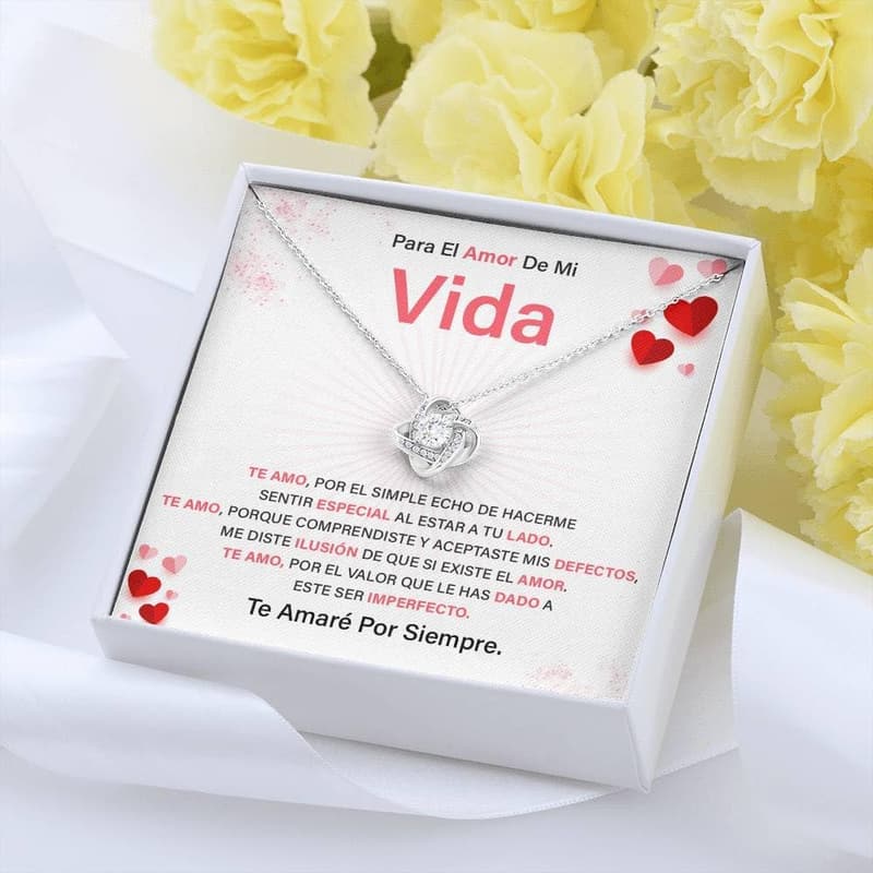 Valentine's Day Love Knot Necklace for Her - Romantic Gift