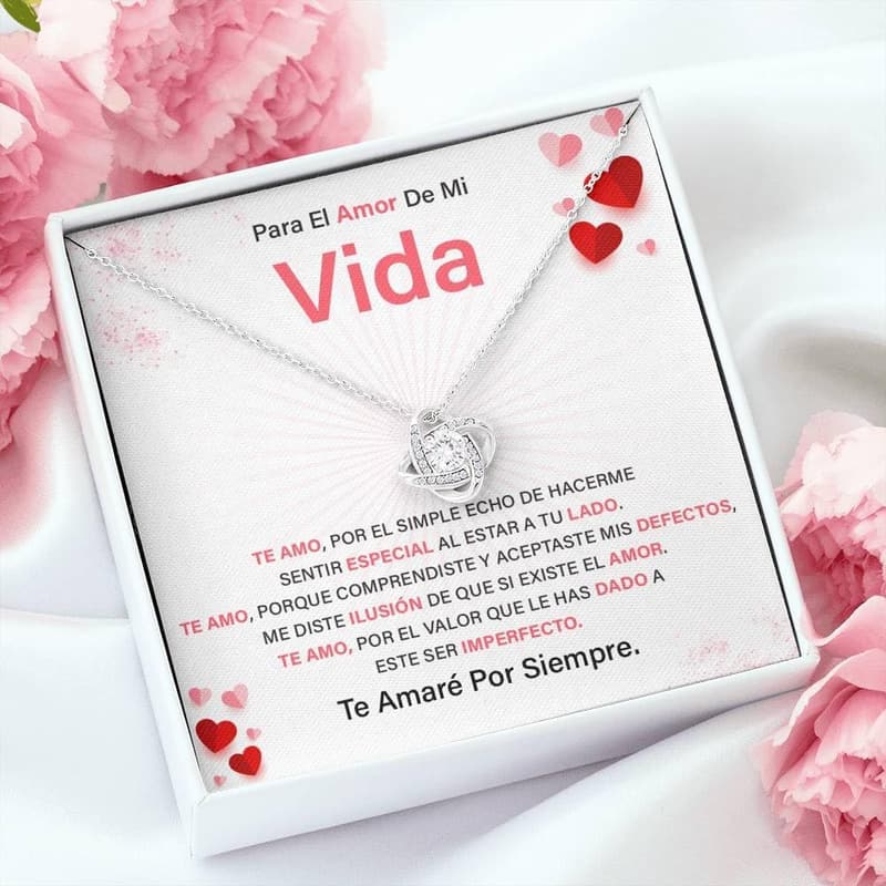 Valentine's Day Love Knot Necklace for Her - Romantic Gift