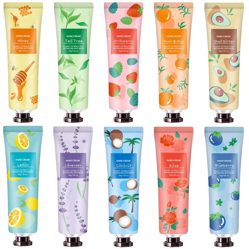 Mother's Day Hand Cream Set - 10 Pack Natural Moisturizing Lotion