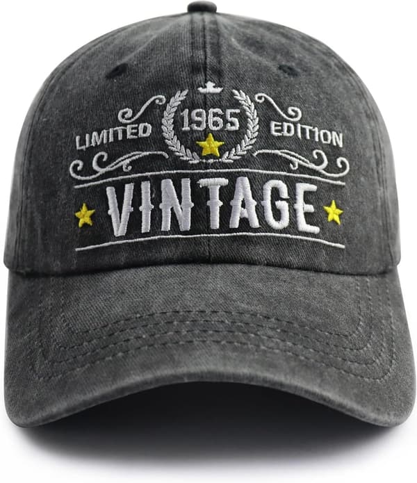 Vintage Birthday Hat for Men & Women, Celebrating 30-90 Years