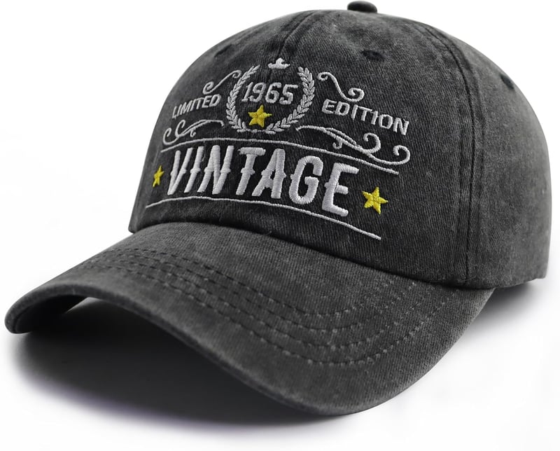 Vintage Birthday Hat for Men & Women, Celebrating 30-90 Years