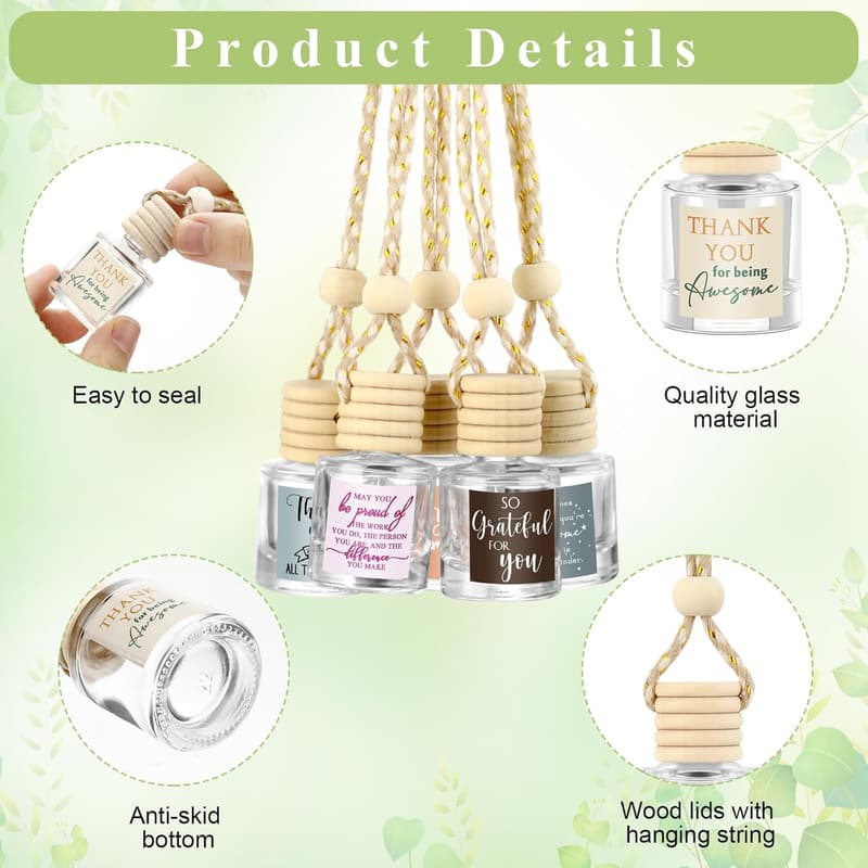 Employee Appreciation Gifts: 20 Pcs Glass Car Air Fresheners