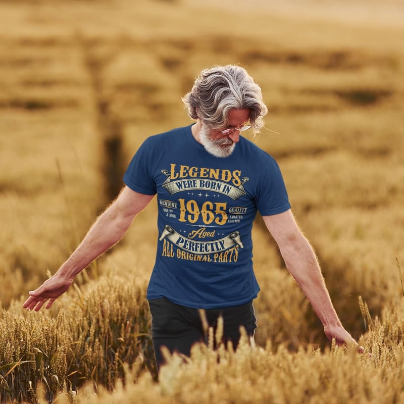 60th Birthday T-Shirt for Men, Vintage 1965 Design